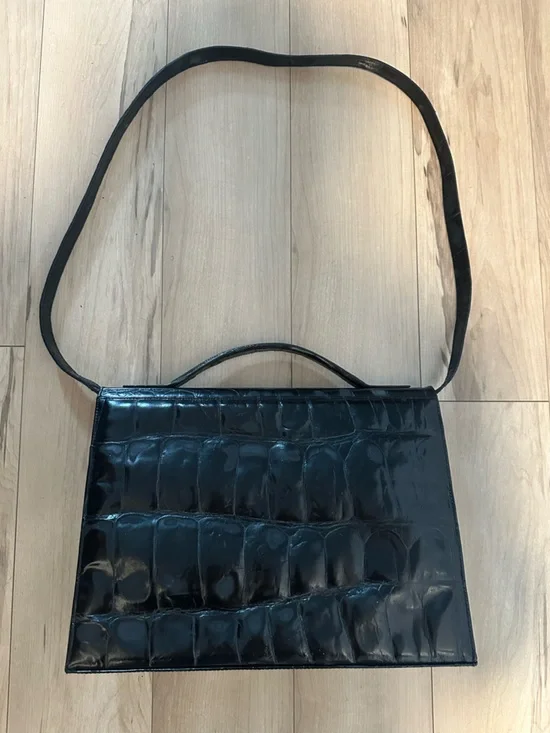 Vintage Parisian Real Leather Bag - Made In France - Picture 3 of 6